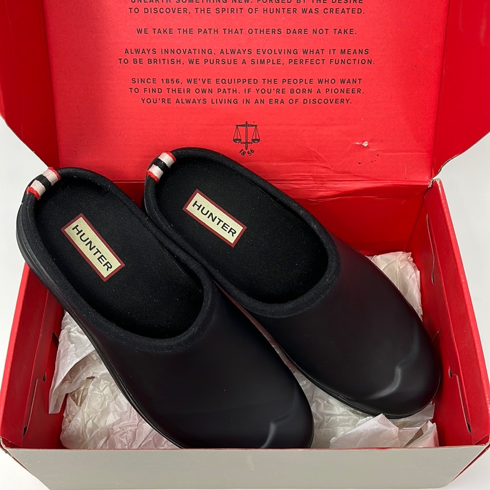 Hunter boots mules, size 38/7 women’s